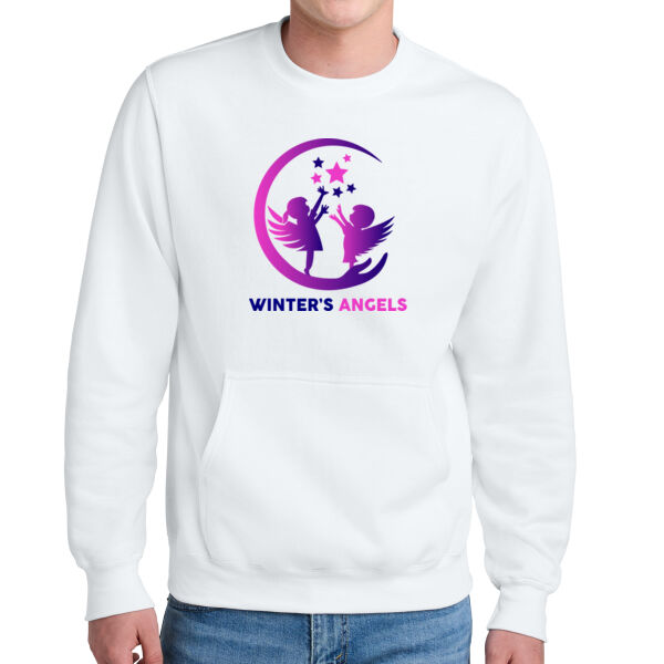 Winters Angels Ombre - Core Fleece Crewneck Pocket Sweatshirt Thumbnail