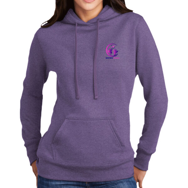 Winters Angels Ombre - Women's Core Fleece Pullover Hooded Sweatshirt Thumbnail