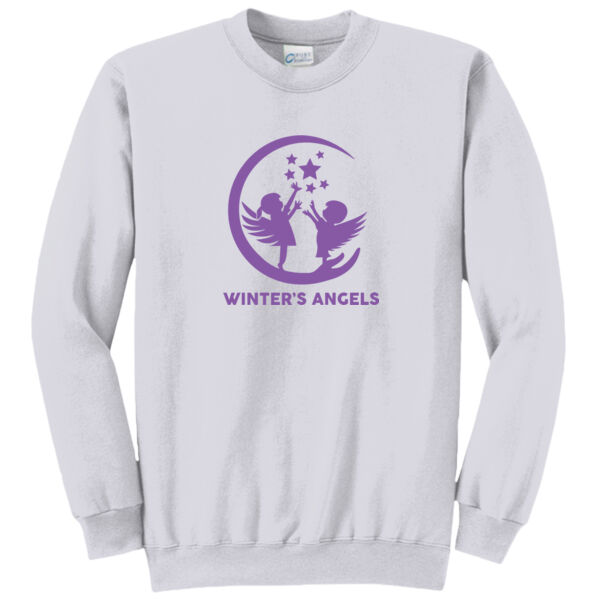 Donate QR Code on BACK - Core Fleece Crewneck Sweatshirt Thumbnail